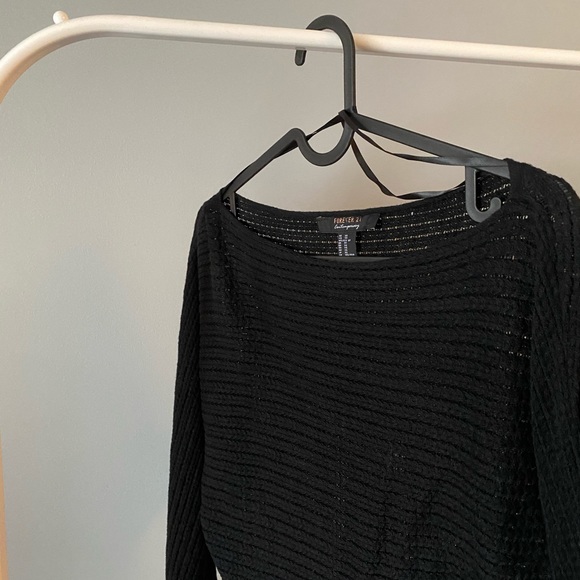 CROPPED OFF THE SHOULDER SWEATER - Picture 2 of 3